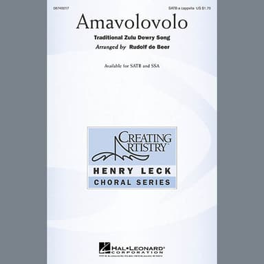 Amavolovolo (arr. Rudolf de Beer)