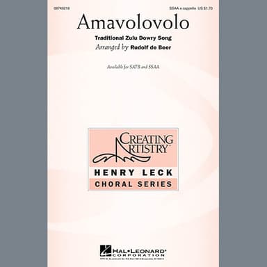 Amavolovolo (arr. Rudolf de Beer)