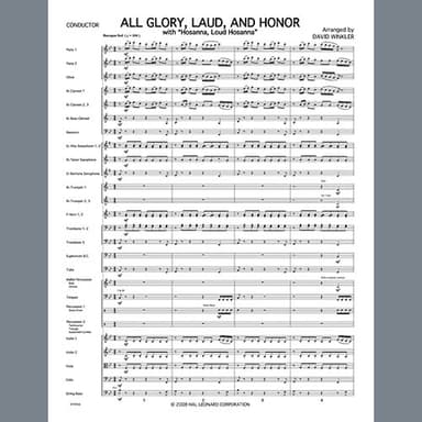 All Glory, Laud, And Honor (with Hosanna, Loud Hosanna) - Keyboard String Reduction