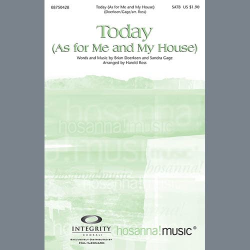 Today (As For Me And My House) - Full Score