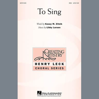 To Sing