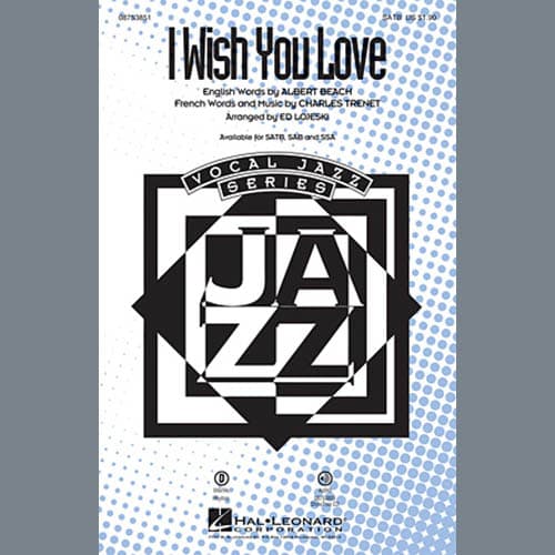 I Wish You Love (arr. Ed Lojeski)