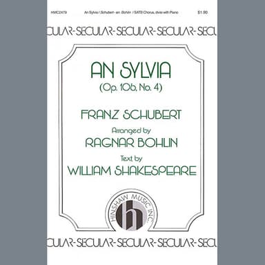 An Sylvia (op. 106, No. 4) (arr. Ragnar Bohlin)