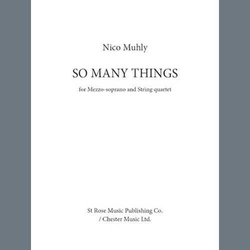 So Many Things (Mezzo-Soprano and String Quartet)