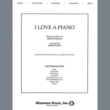 I Love a Piano (arr. Mark Hayes) - Un-pitched Percussion
