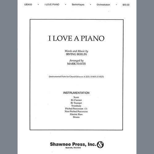 I Love a Piano (arr. Mark Hayes) - Un-pitched Percussion