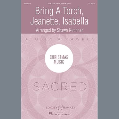 Bring a Torch, Jeanette, Isabella (arr. Shawn Kirchner) - Viola
