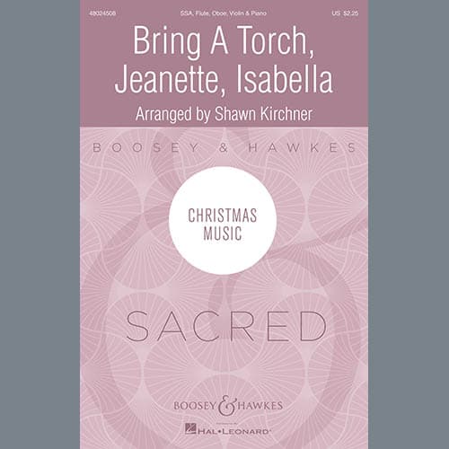 Bring a Torch, Jeanette, Isabella (arr. Shawn Kirchner) - Viola