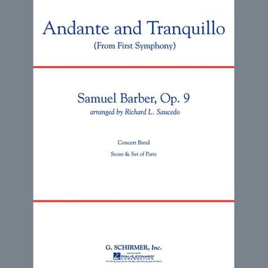 Andante and Tranquillo (from First Symphony) - Baritone B.C.