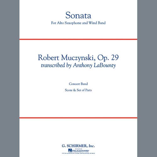 Sonata for Alto Saxophone, Op. 29 - Eb Alto Saxophone 1