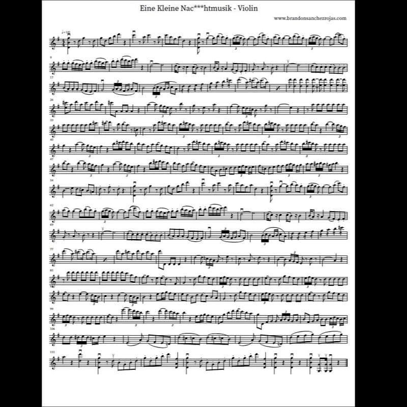 Walk Away As The Door Slams - Violin