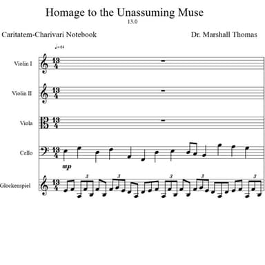 Homage to the Unassuming Muse for Strings & Glock.