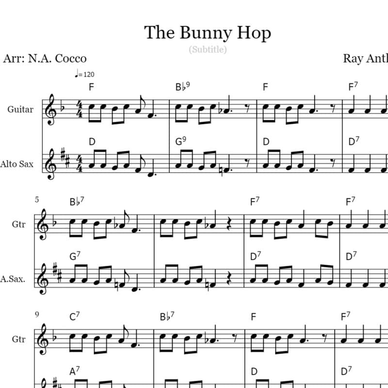 The Bunny Hop (arr. Nicholas Cocco)