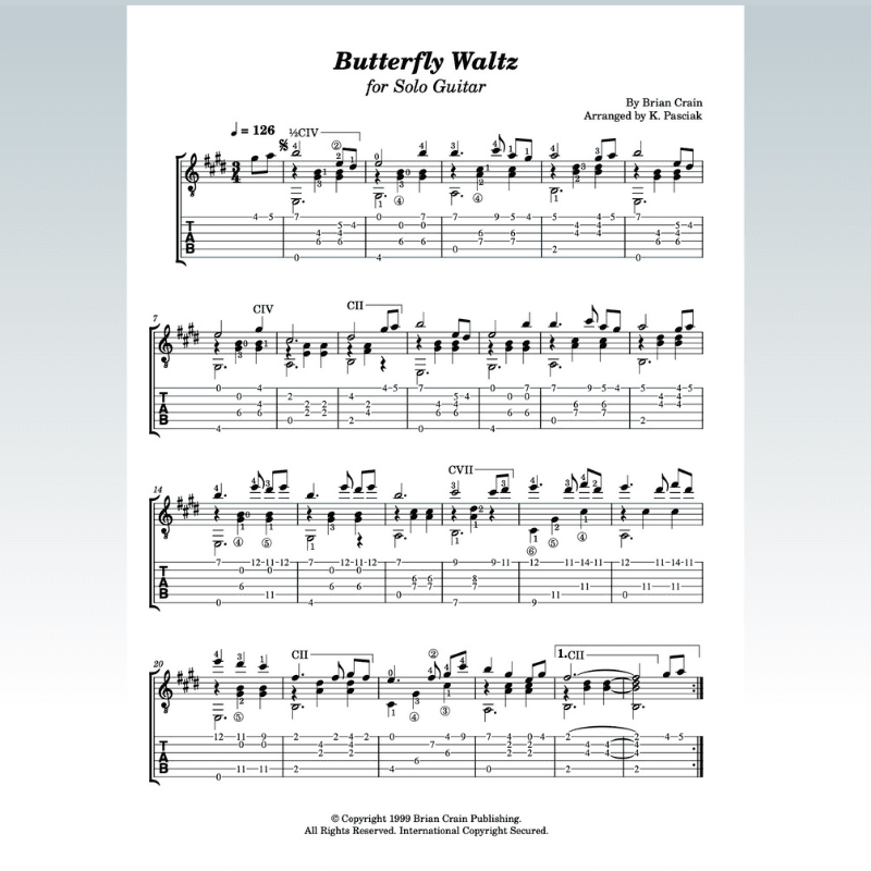 Butterfly Waltz (arr. Kenneth Pasciak)