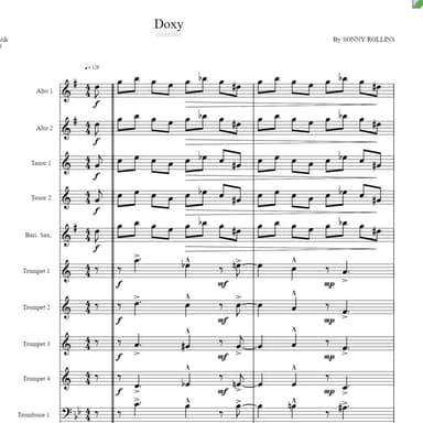 Doxy (arr. Ryan Erik Adamsons (ASCAP))