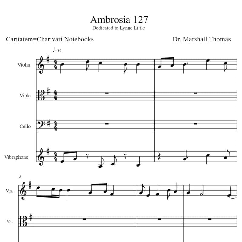 Ambrosia 127 for String Trio