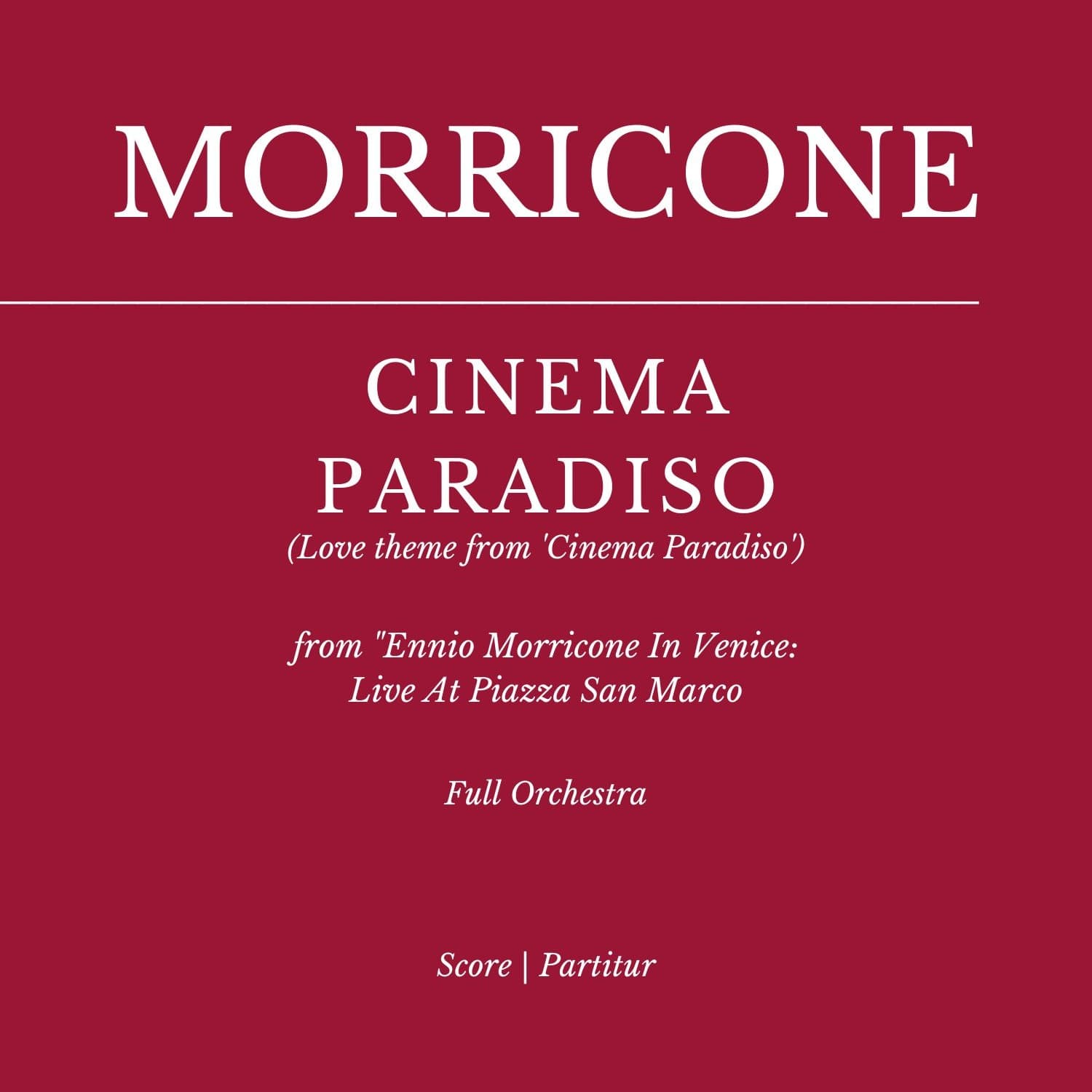 Cinema Paradiso (arr. Flavio Regis Cunha)