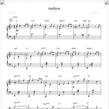 Audition (The Fools Who Dream) (arr. Jacob Koller)