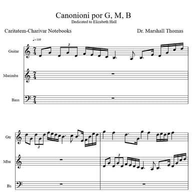 Canonioni por Guitar, Marimba, Bass