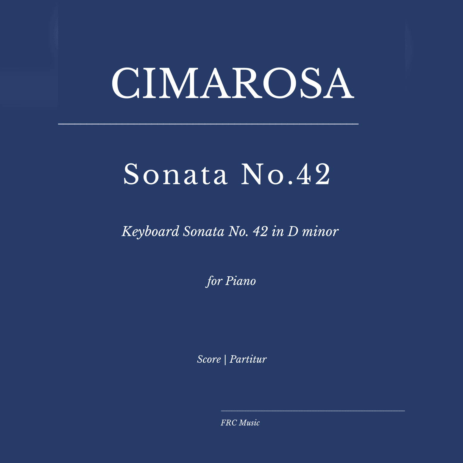 Cimarosa: Sonata No. 42 in D minor (as played by Víkingur Ólafsson) (arr. Flavio Regis Cunha)