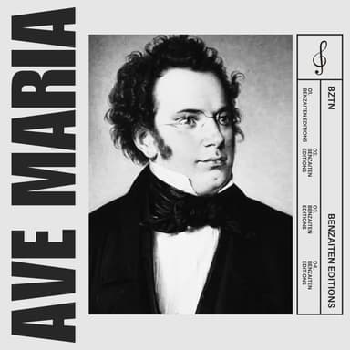 Schubert Ave Maria in A Major • soprano voice sheet music with easy piano accompaniment (arr. Benzaiten Editions)