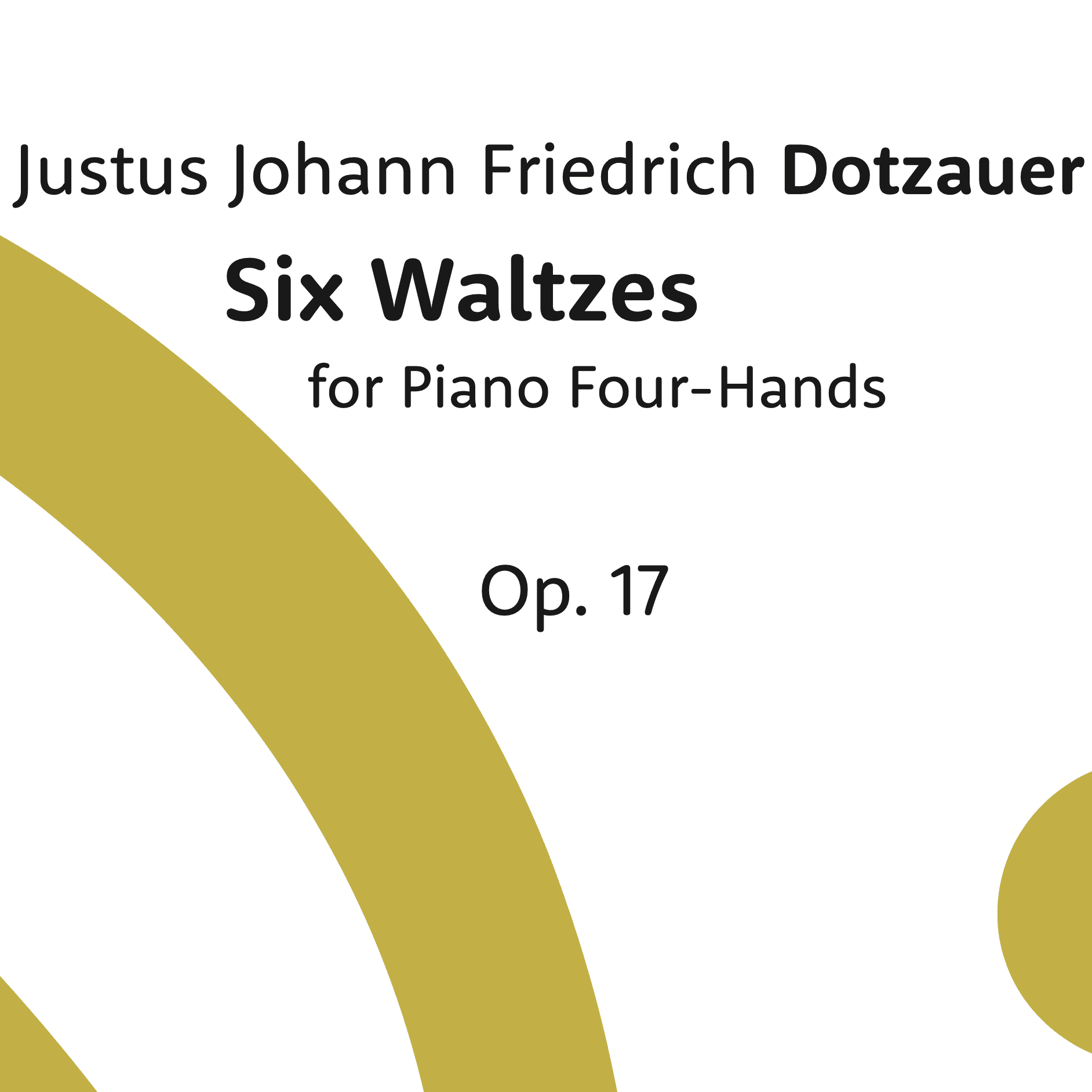 Six Waltzes for piano four-hands, Op. 17 (arr. Michele Galvagno)
