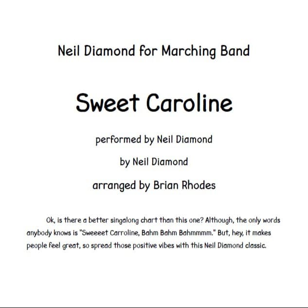 Sweet Caroline (arr. Brian Rhodes)
