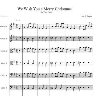 We Wish You A Merry Christmas (arr. D. Fagan)