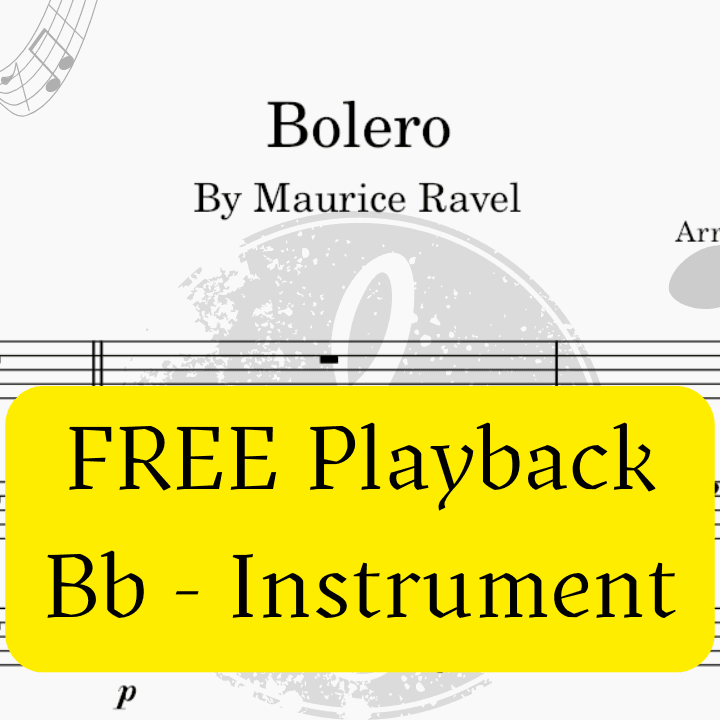 Bolero (Ravel) + Mp3 Playback and Demo + Solo and Piano Parts (arr. Fabio Eduardo de Oliveira)