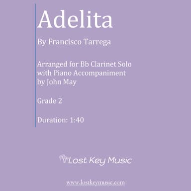 Adelita-Bb Clarinet Solo (Optional Piano Accompaniment) (arr. John May)