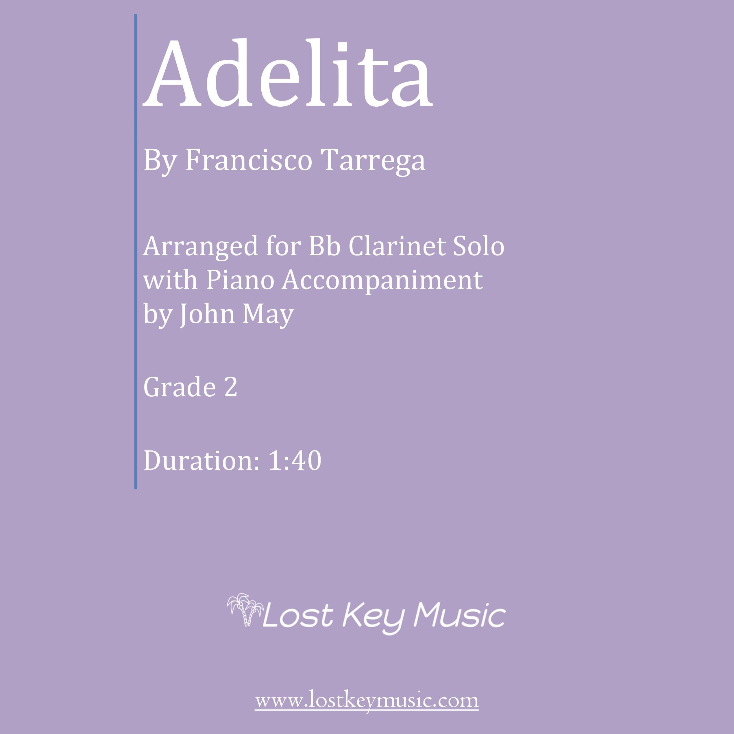 Adelita-Bb Clarinet Solo (Optional Piano Accompaniment) (arr. John May)