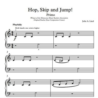 Hop, Skip and Jump! Piano duet