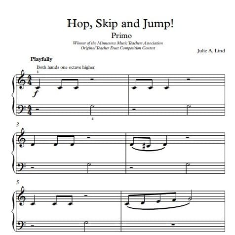 Hop, Skip and Jump! Piano duet