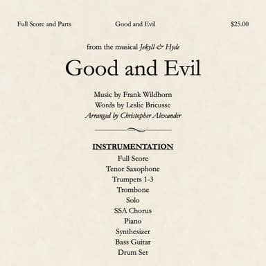 Good And Evil (arr. Christopher Alexander)