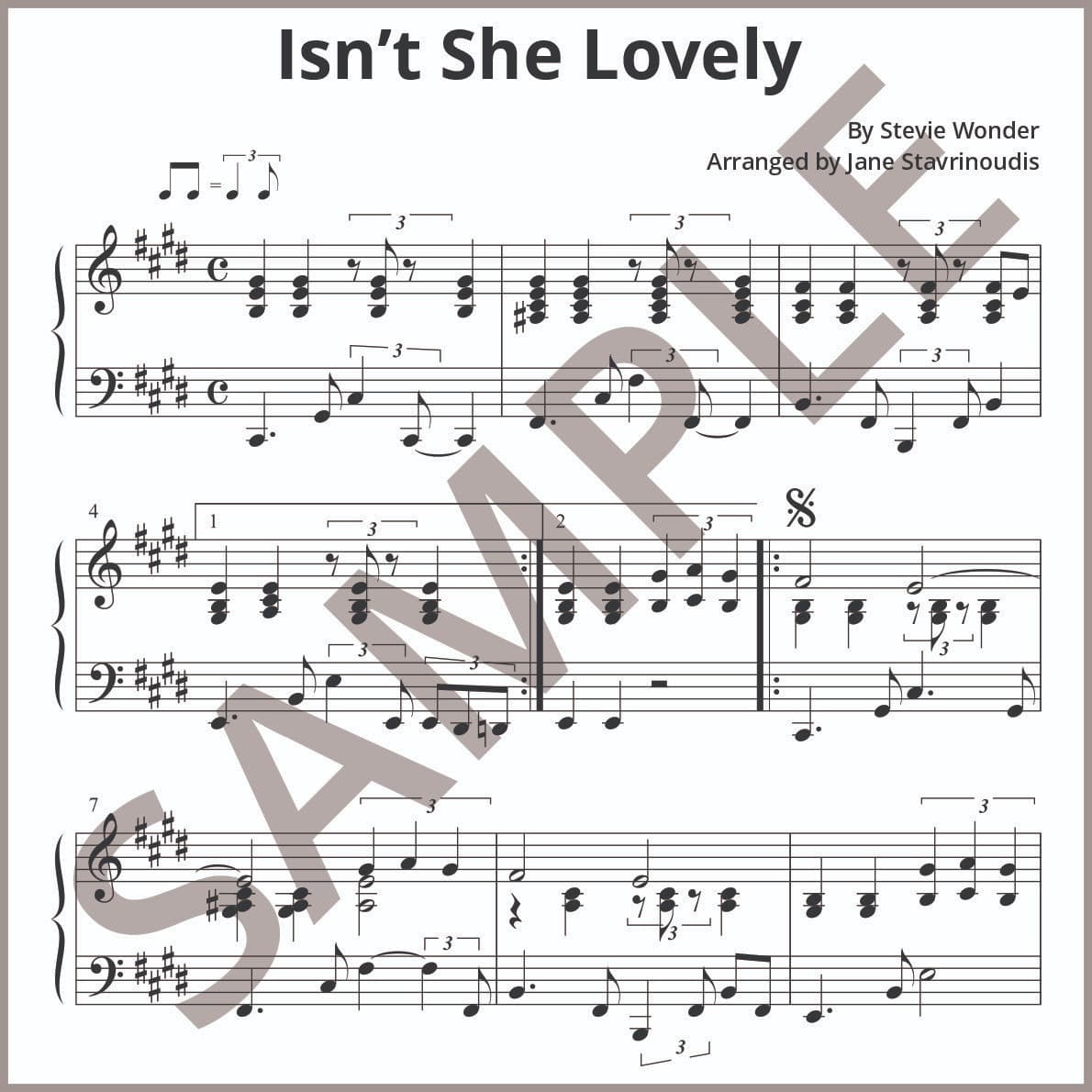 Isn't She Lovely (arr. Jane Stavrinoudis)