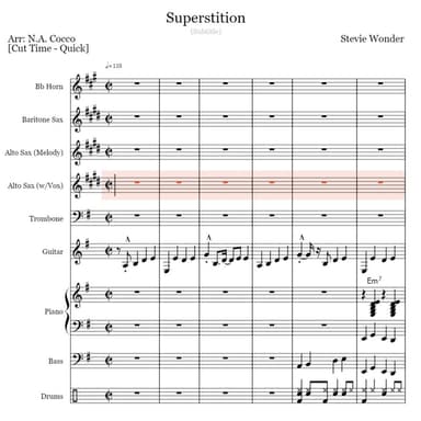 Superstition (arr. Nicholas Cocco)