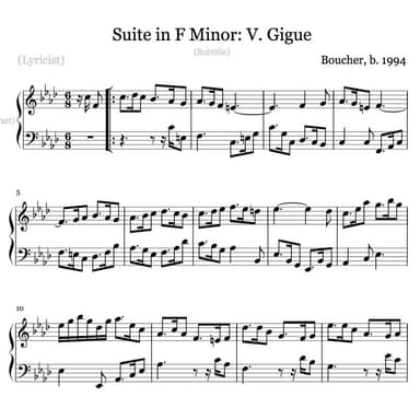 Suite in F Minor: V. Gigue