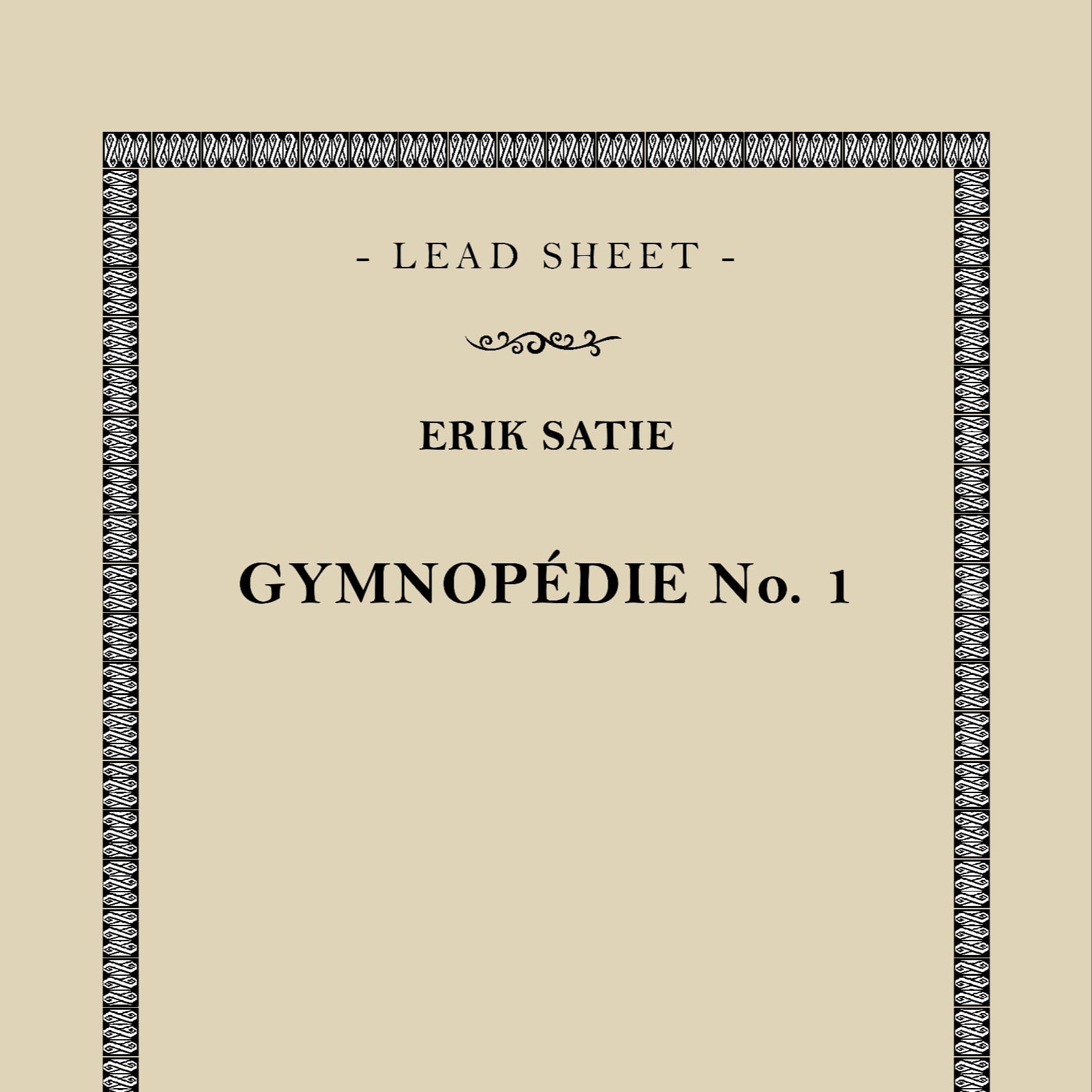 Gymnopédie No. 1 (arr. Francesco Calì)