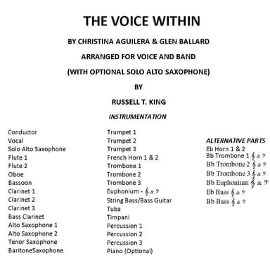 The Voice Within (arr. RUSSELL T. KING)