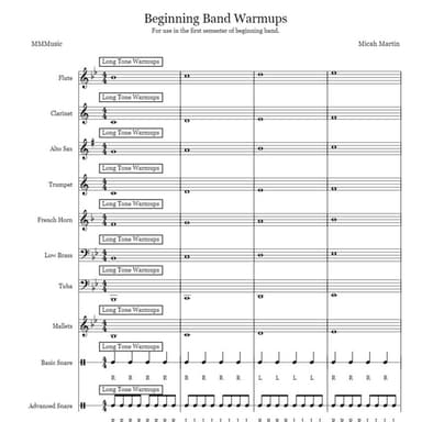 Beginning Band Warm-ups