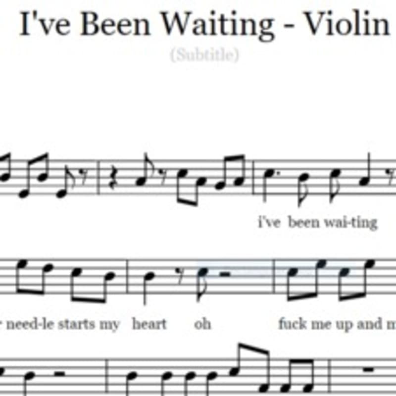 I've Been Waiting - Violin