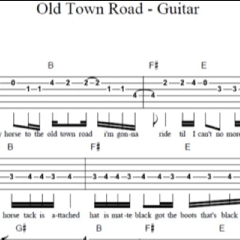 Old Town Road - Guitar