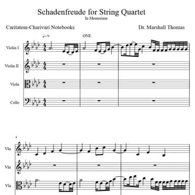 Schadenfreude for String Quartet