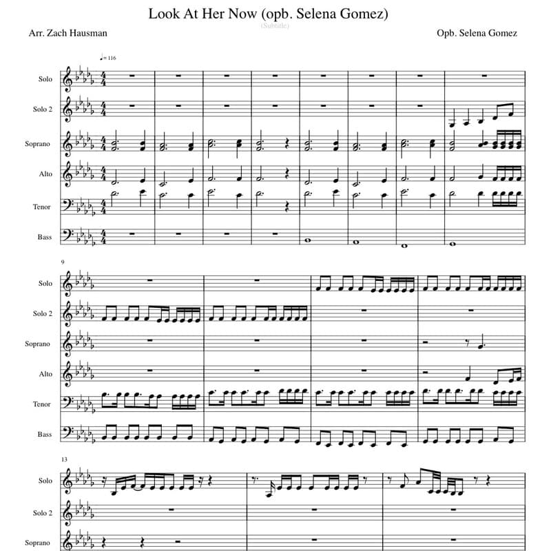 Look At Her Now (arr. Zachary Hausman)