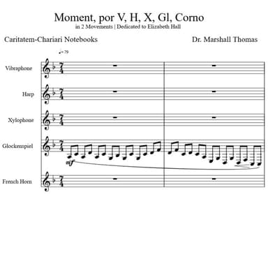 Moment, por Harp, Pitched Percussion, Corno