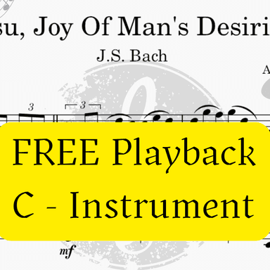 Jesu, Joy Of Men's Desiring (Bach) + FREE Playback + Pdf Solo and Piano Parts (arr. Fabio Eduardo de Oliveira)