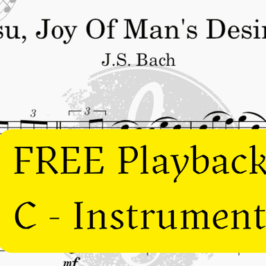 Jesu, Joy Of Men's Desiring (Bach) + FREE Playback + Pdf Solo and Piano Parts (arr. Fabio Eduardo de Oliveira)
