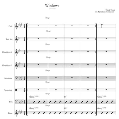Windows (arr. Ryan Erik Adamsons (ASCAP))