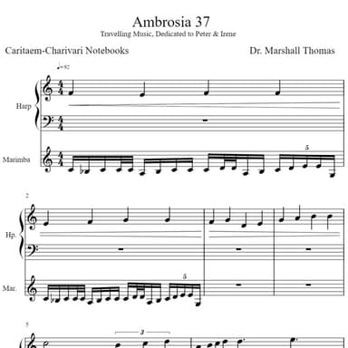 Ambrosia 37 for Harp & Marimba