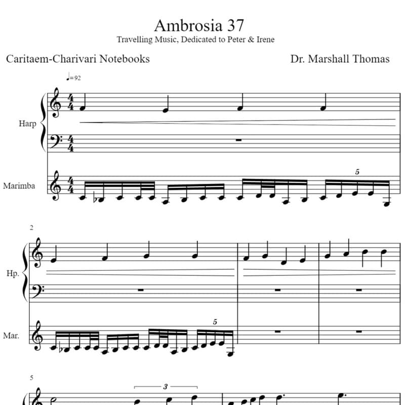 Ambrosia 37 for Harp & Marimba